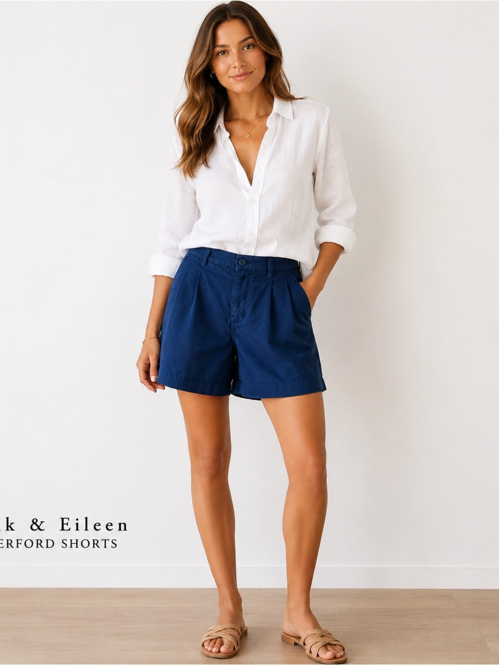 Frank & Eileen Waterford Women’s 7.5 Inch Size 8 Shorts Designer Classic